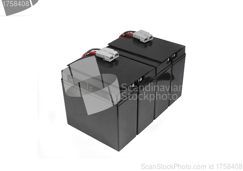 Image of Generic black car battery isolated on white