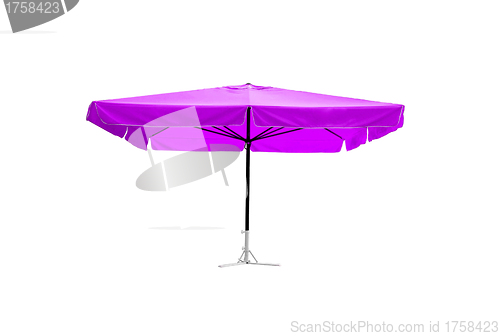 Image of Pink umbrella on white background