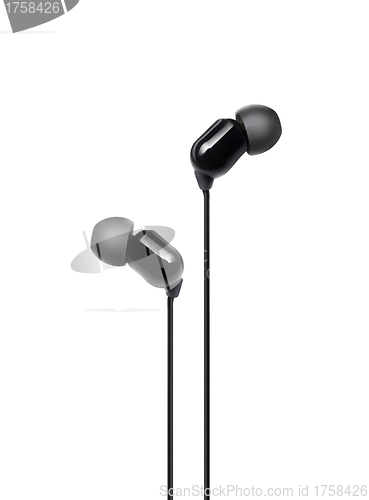 Image of earphones isolated on white