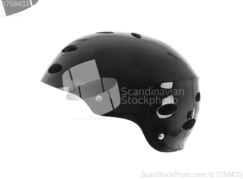 Image of black bike helmet, isolated