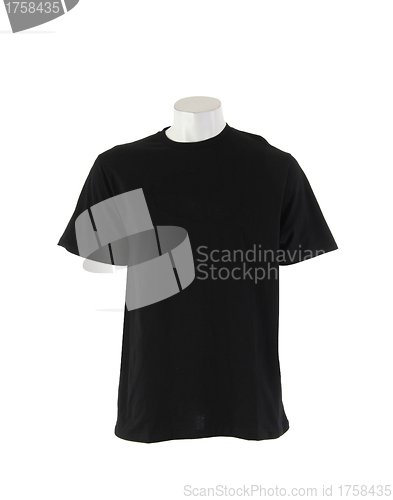 Image of Black T-shirt isolated