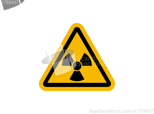 Image of Radiation sign with glossy yellow surface