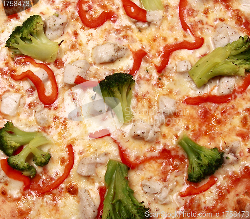 Image of Chicken Alfredo Pizza background