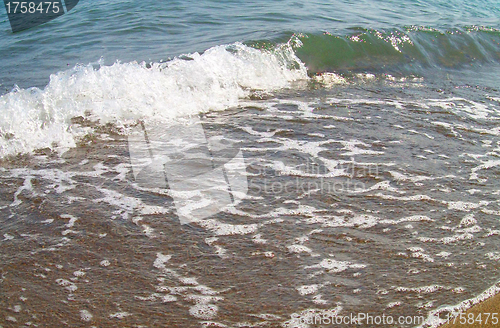 Image of Beautiful waves on the sea, Spain