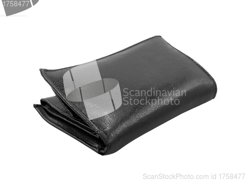 Image of Black wallet. Isolated on a white background