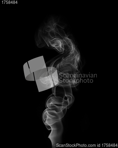 Image of Tobacco smoke. On black background.