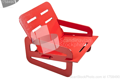 Image of red chair isolated on white