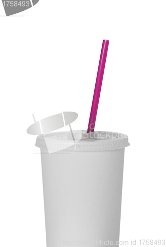 Image of Plastic container for drinks foods. Isolated on white.