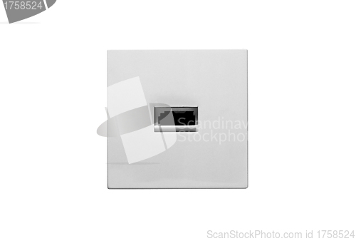 Image of Network wall outlet isolated on white background