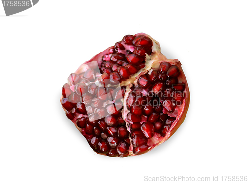 Image of Red pomegranate. Isolated on white background
