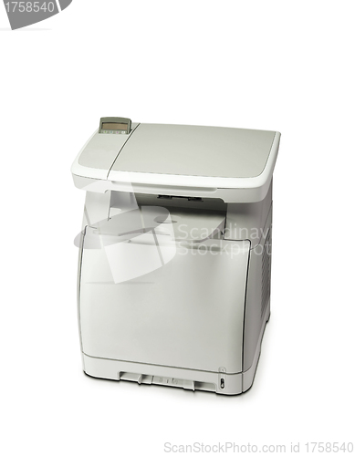 Image of new style scanner printer xerox office device isolated
