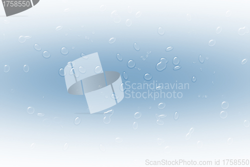 Image of Blue water drops background texture