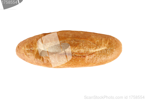 Image of One roll bread isolated on white background