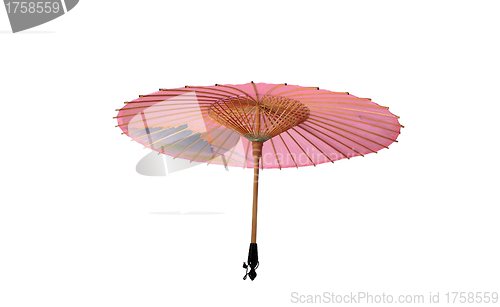 Image of Chinese parasol made of wood.
