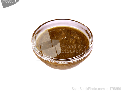Image of Pepper Tomato sauce in a small glass