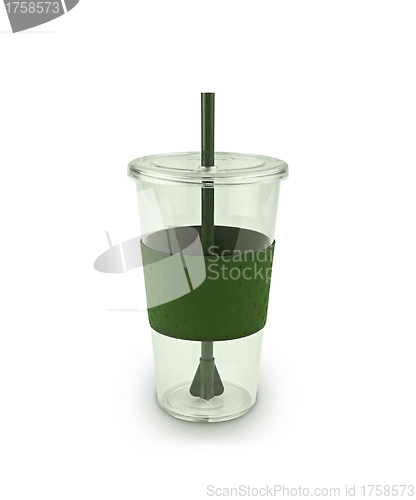 Image of Green plactic cup