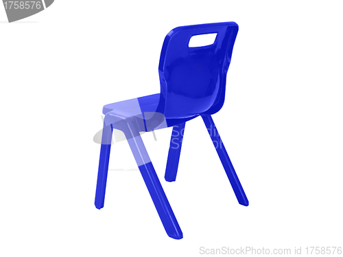 Image of blue plastic chair