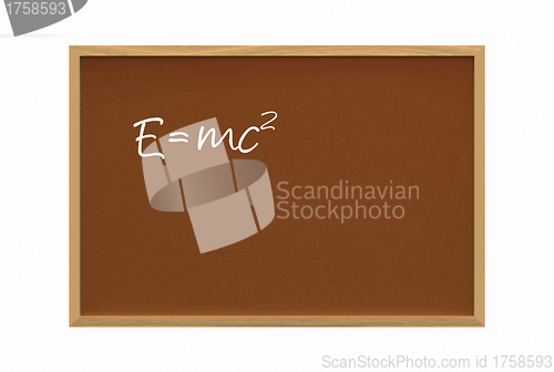 Image of corkboard with a wooden frame isolated