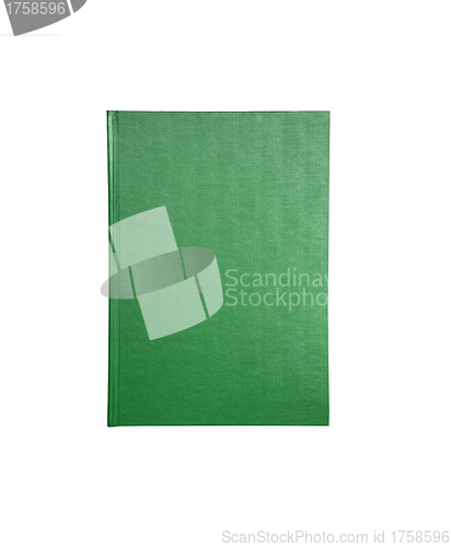 Image of Blank green upright book isolated