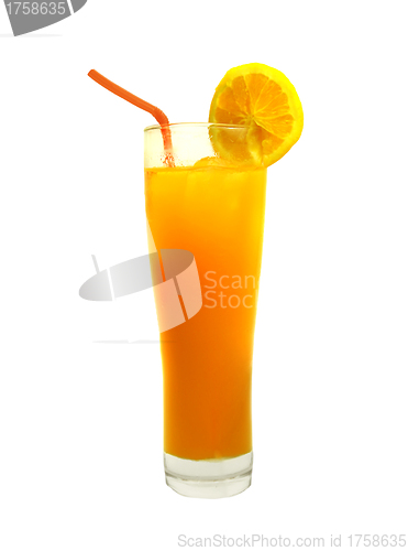 Image of orange juice and orange