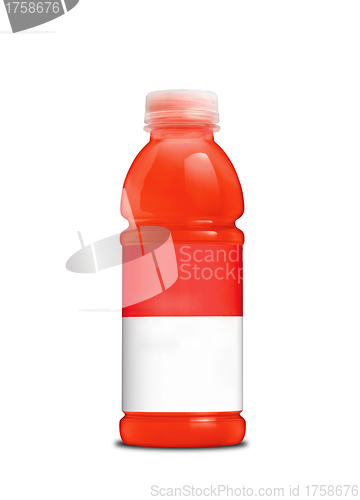Image of Carrot juice bottle on a white background