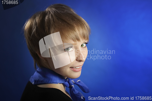 Image of Beautiful happy portrait of an young adult blonde woman