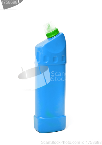 Image of bottle of blue plastic cleaner