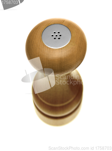 Image of saltshaker on white background