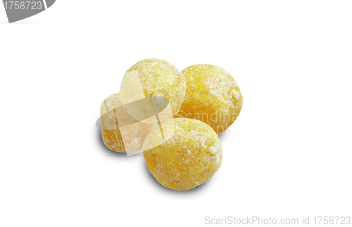 Image of dried fruit isolated on a white background