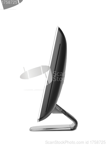 Image of A LCD TV monitor isolated against a white background