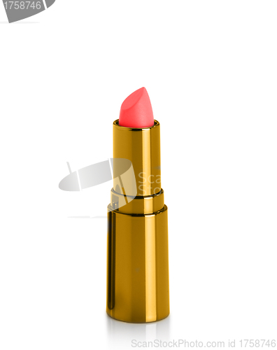 Image of gold Lipstick isolated
