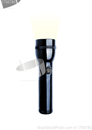 Image of Black metal flashlight