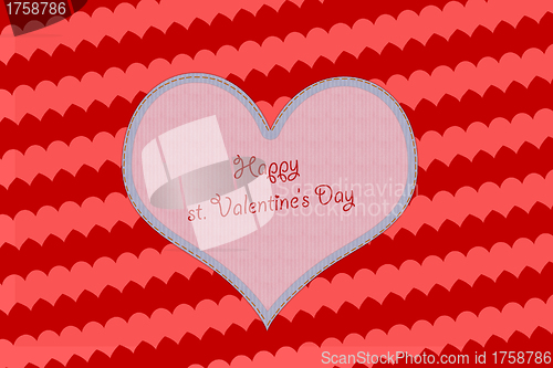 Image of Valentine's day background with hearts, sample text