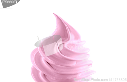 Image of Soft ice cream on white background