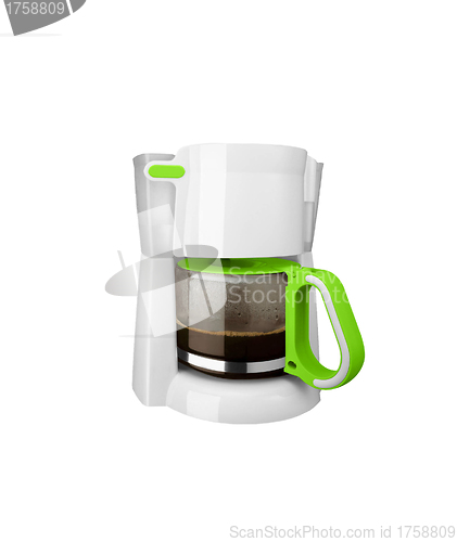 Image of coffee machine isolated