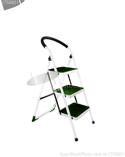 Image of Aluminum step ladder isolated