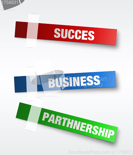 Image of stickers of business