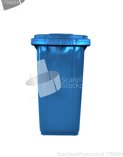 Image of plastic garbage bin isolated