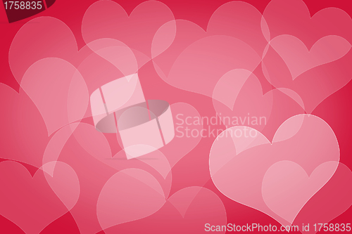Image of Valentine's day background with hearts