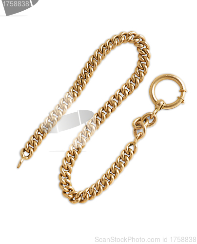 Image of Nice gold chain isolated