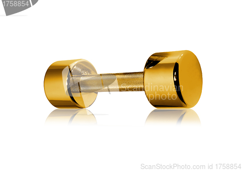 Image of golden dumbbell