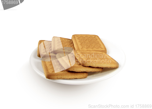 Image of crackers on white plate
