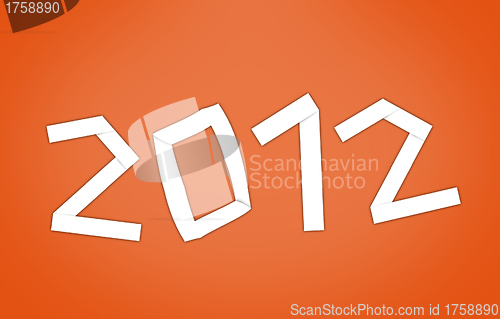 Image of New 2012 year with orange background.