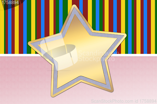 Image of Gold Christmas star with interesting background