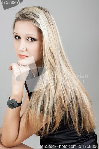 Image of portrait of a pretty young scandinavian blonde