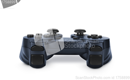 Image of Translucent blue joypad over white