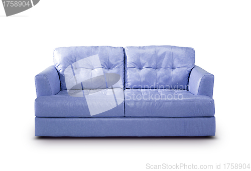 Image of luxury purple leather sofa