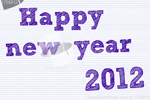 Image of Happy New Year 2012 Text