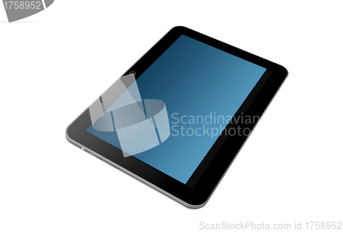 Image of tablet pc with blue display