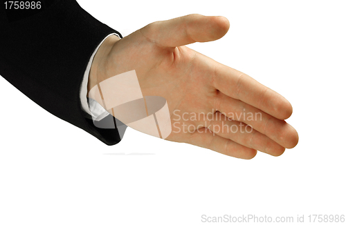 Image of Hand a business person who is willing to make a deal